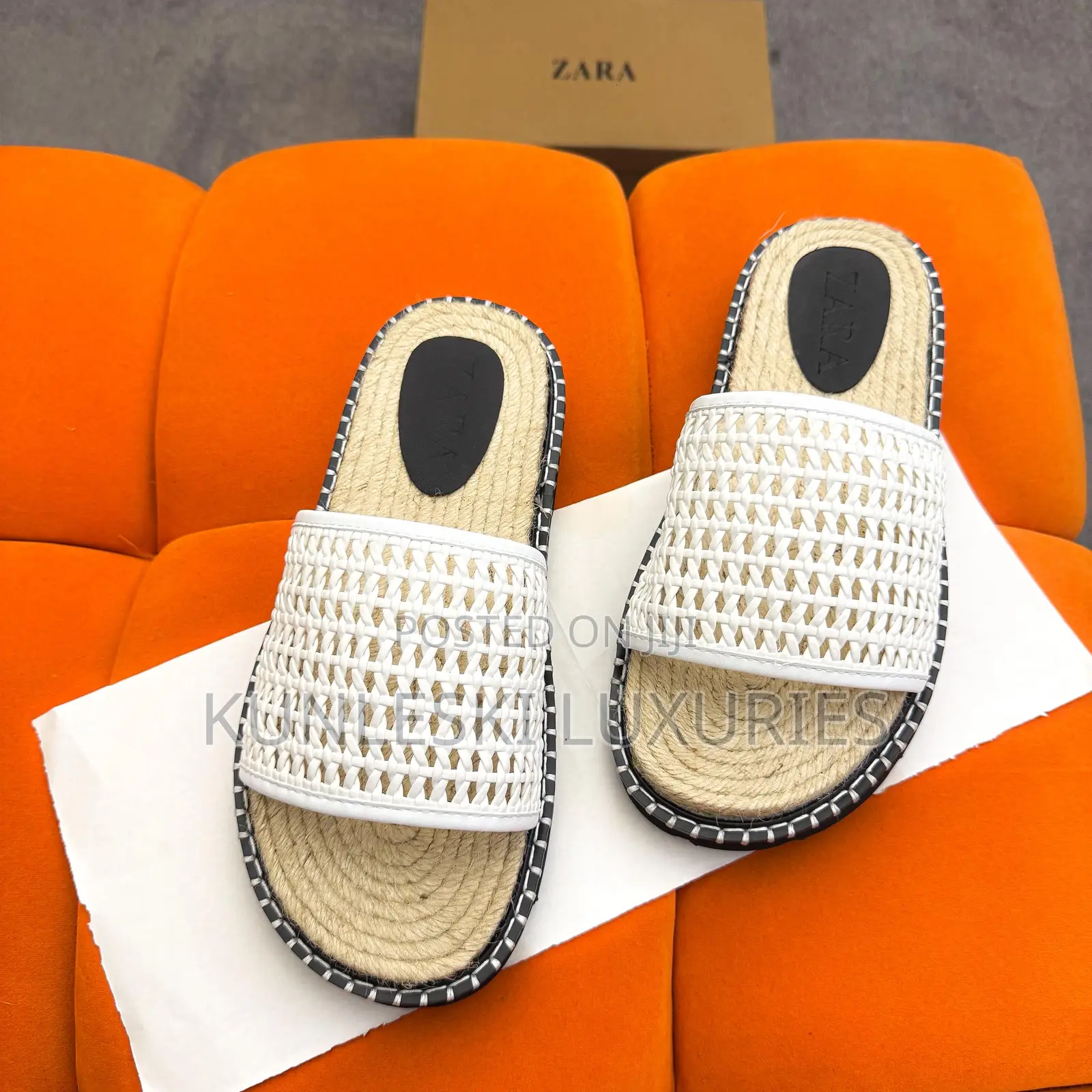 Original Zara Espadrille Leather Slippers
