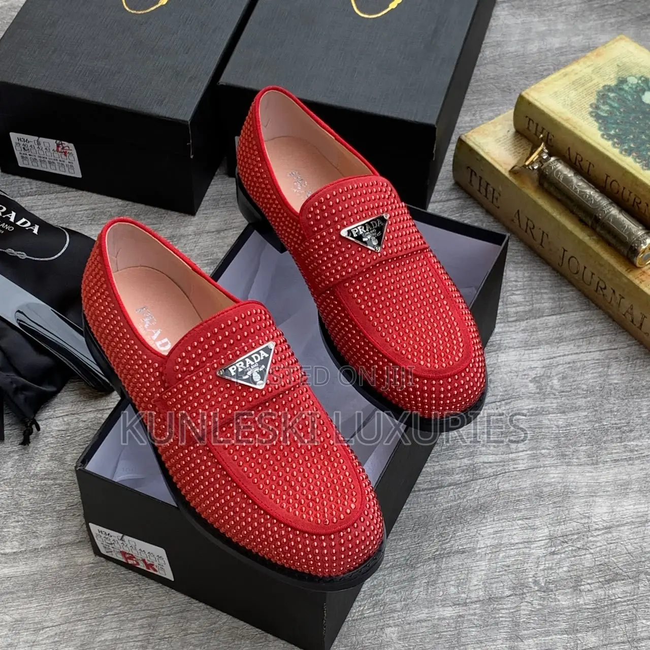 Original Prada Suede / Studs Loafers Shoes in 6 Colors