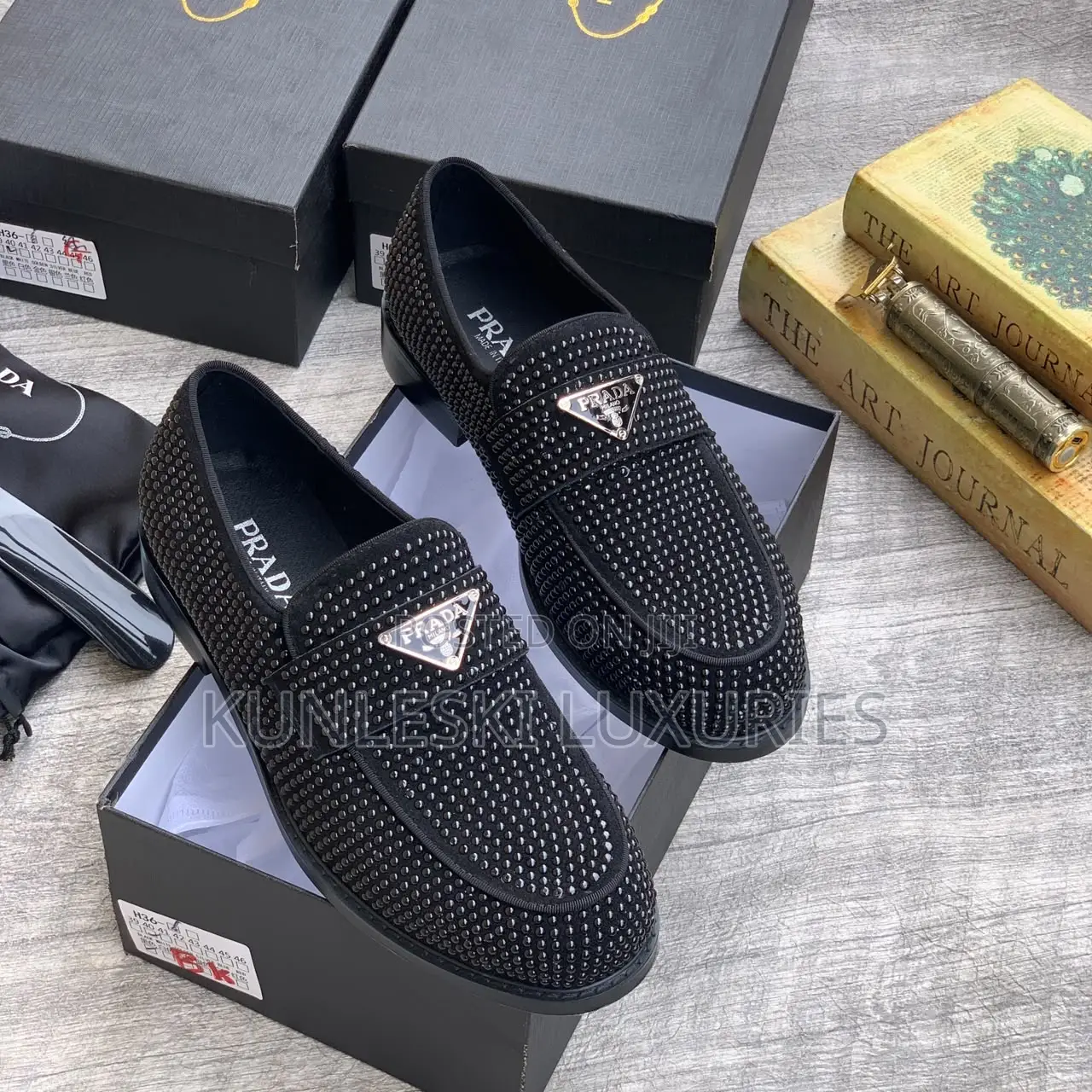 Original Prada Suede / Studs Loafers Shoes in 6 Colors