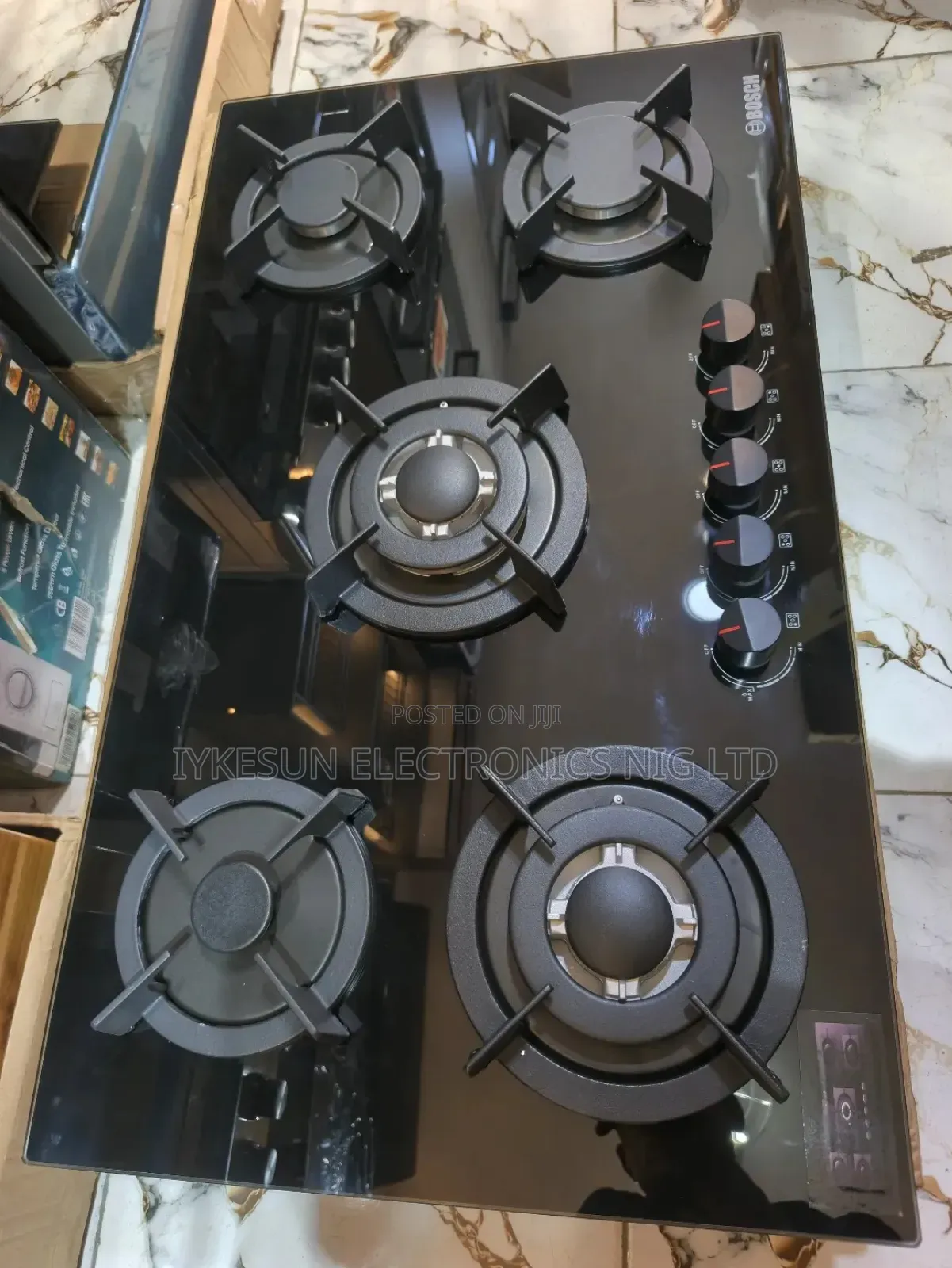 Quality Bosch New Design Inbuilt 5 Burners Gas Hob 2 Big 3 Medium