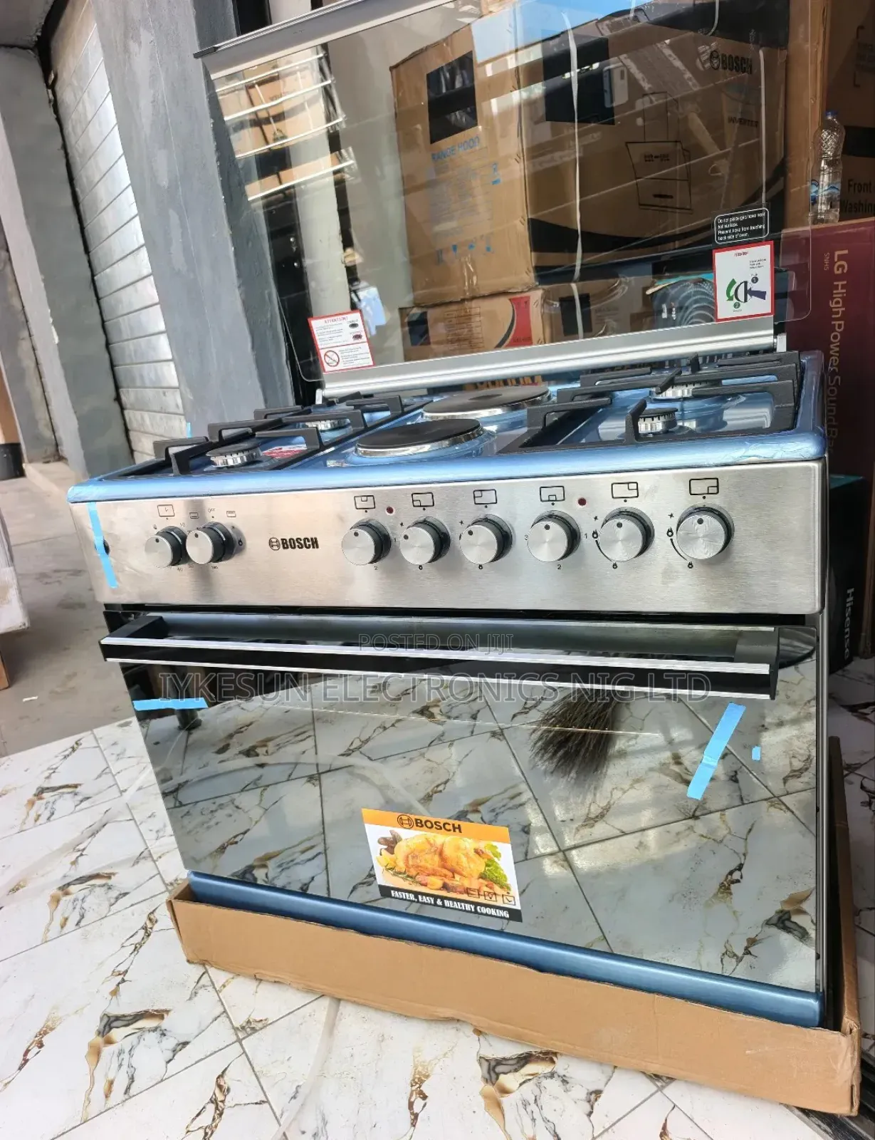 Original Bosch 4+2 Standing Gas Electric Stainless Steel Burners Etc