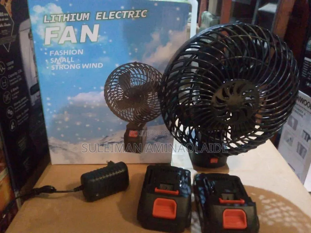 Lithium Electric Fan With Two Batteries Iron Blades