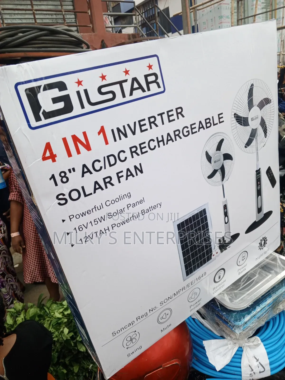 18" Inches Gilstar Inverter Solar Fan