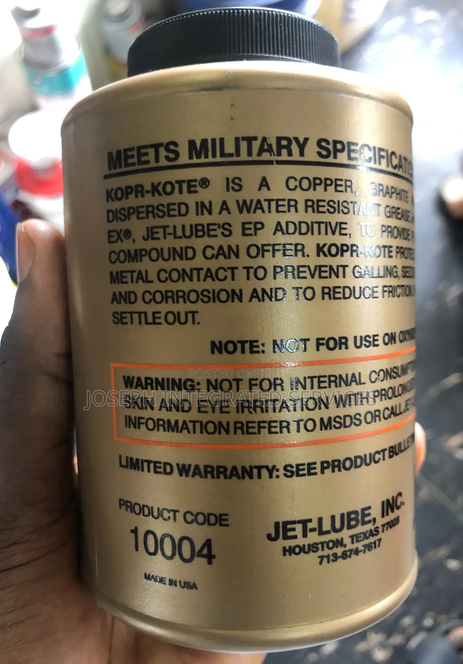 Jet-Lube Kopr-Kote Copper Anti-Seize Lubricant.