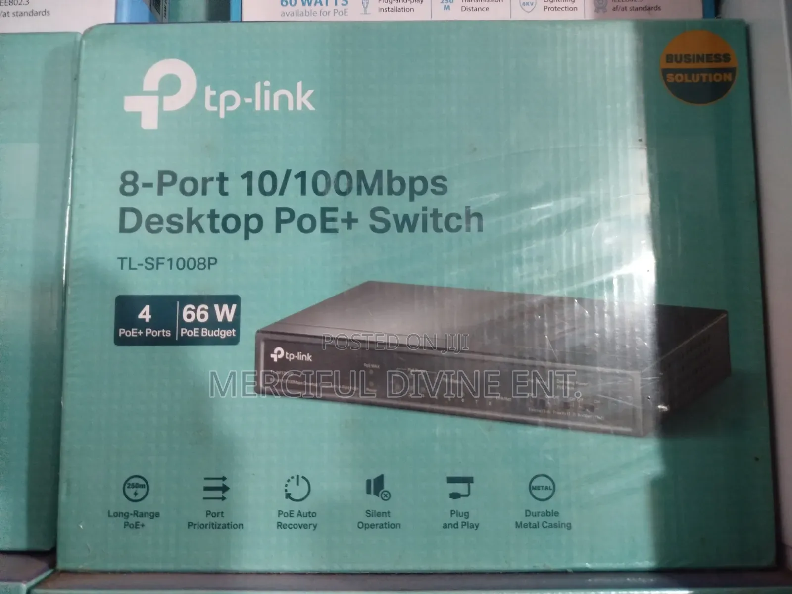 T-Plink 8 Port 10/100mbps Desktop Switch Poe + Switch 66w