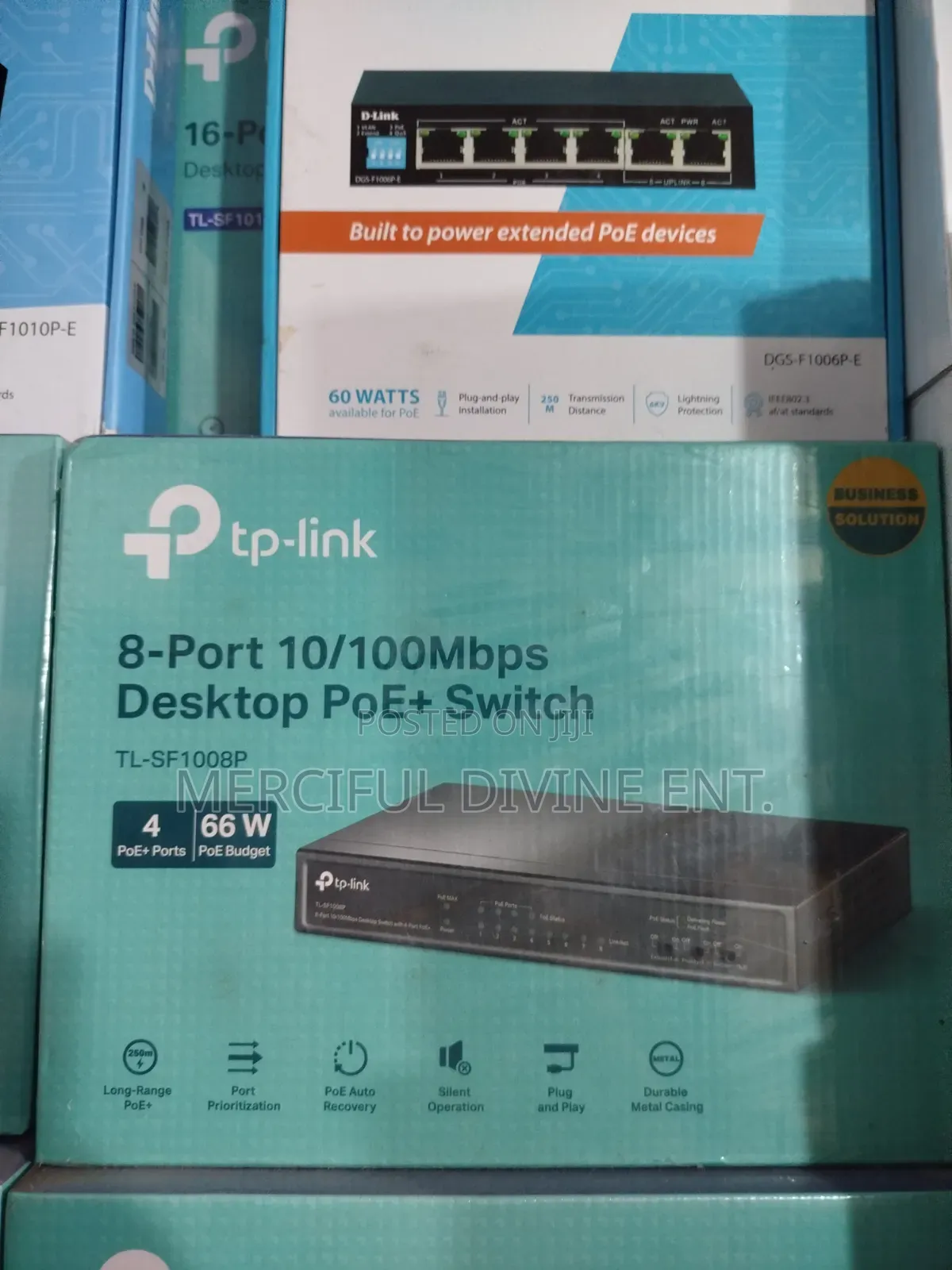 T-Plink 8 Port 10/100mbps Desktop Switch Poe + Switch 66w