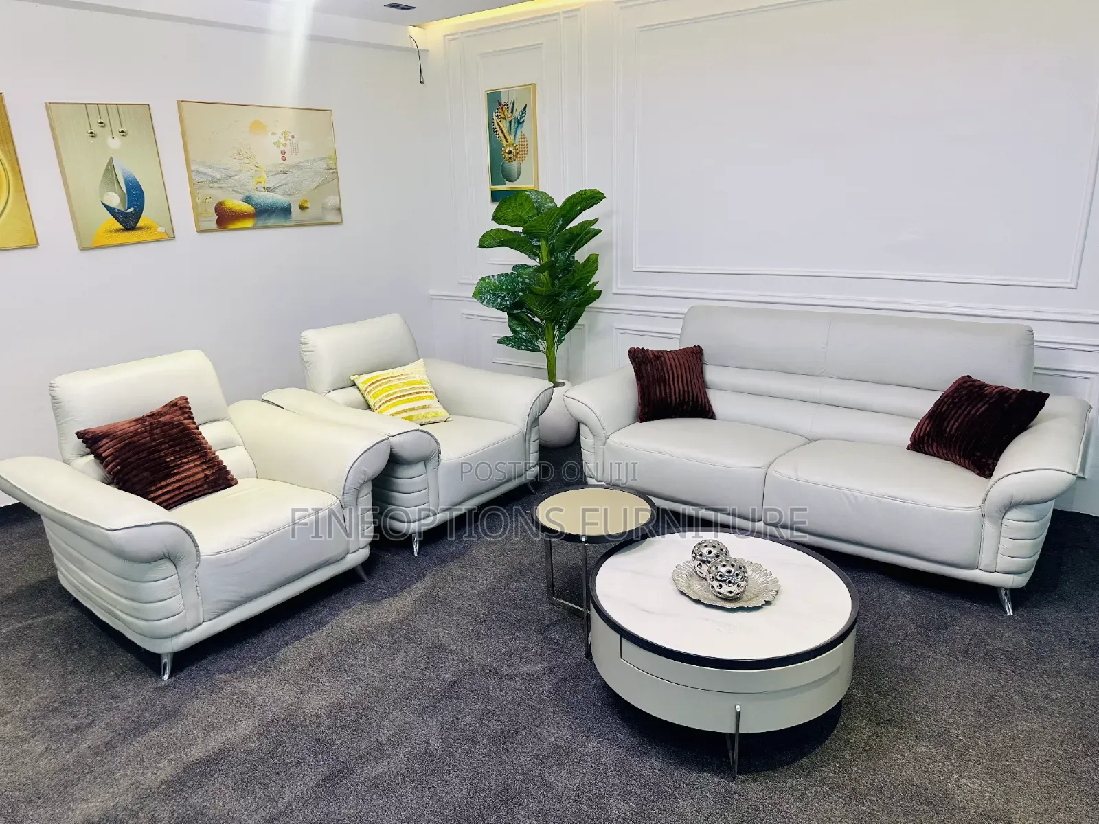 Ivory Glow Sofa Set