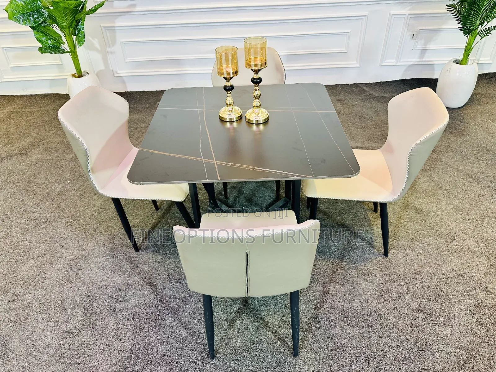Golden Minimal Luxe Dining Set