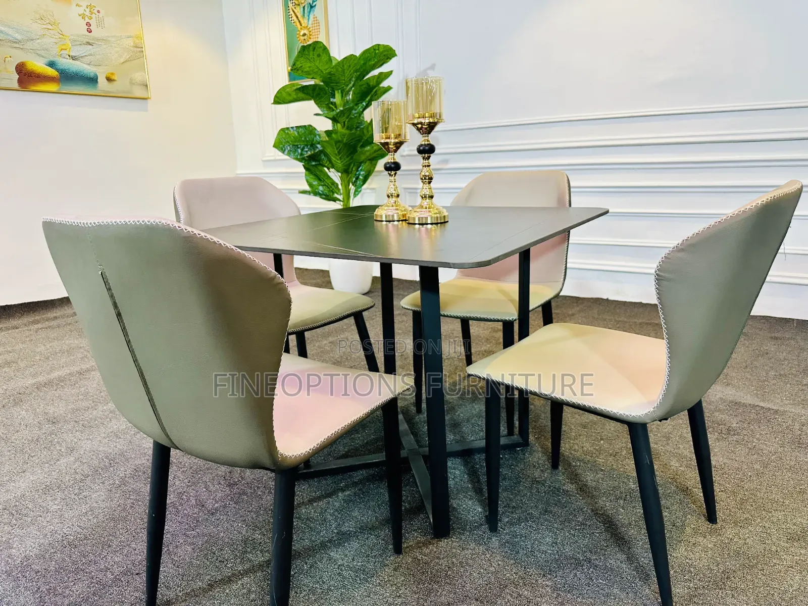 Golden Minimal Luxe Dining Set