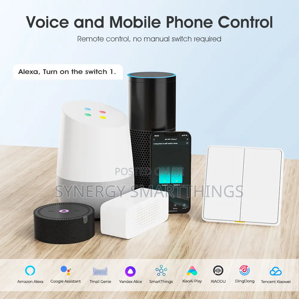C-Smart Zigbee 2 Gang Button Switch Alexa/Google Voice Assistant White