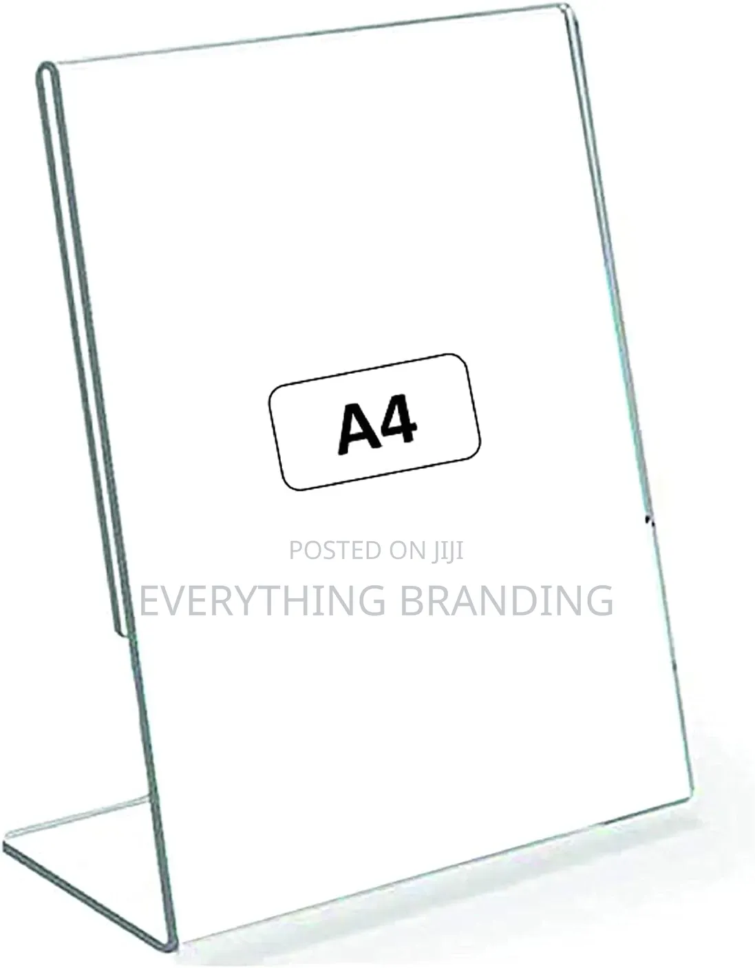 Plain A4 Acrylic Table Sign for Office Desk Menu Display
