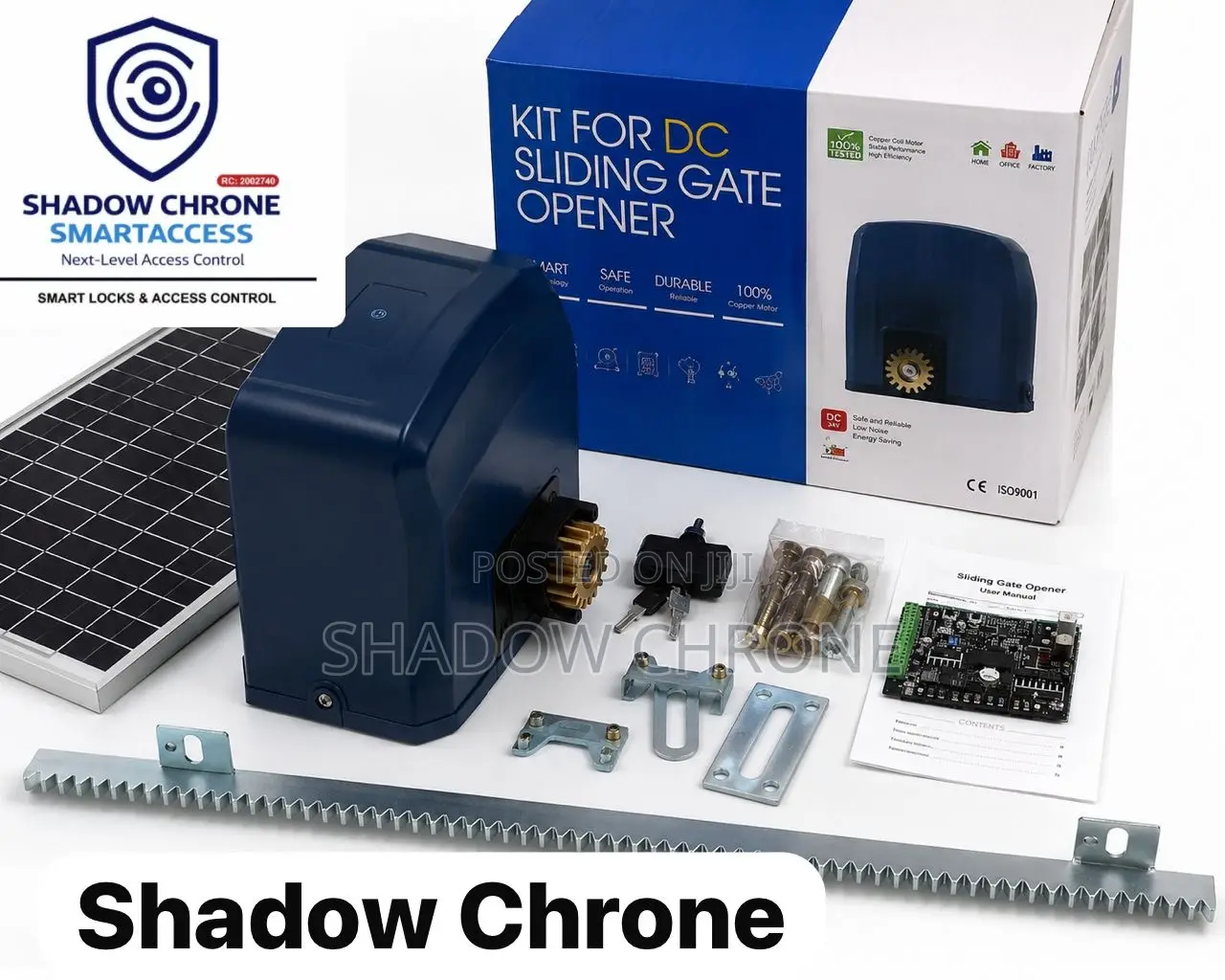 Sliding Gate Motor Kit With Installation Accessories