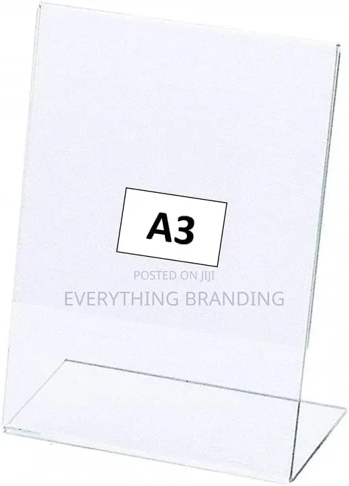 Plain A3 Acrylic Table Sign for Office, Hotel Event Display