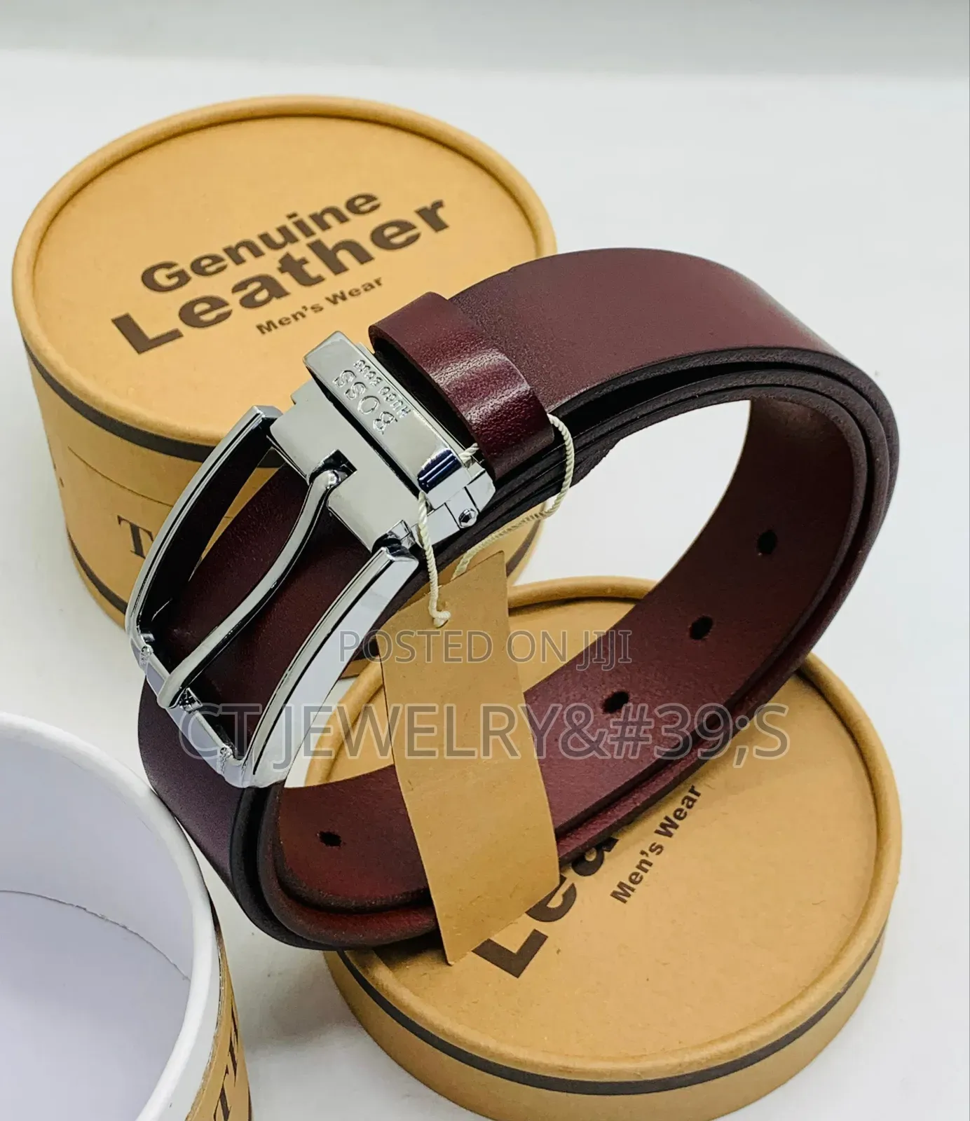 Hugo Boss Pure Quality Leather Men Waist Belt