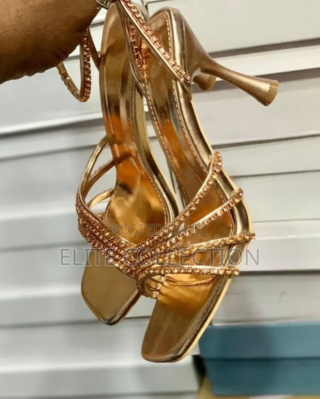 Mango Gold Stylish Heel 38-42 Brand Box