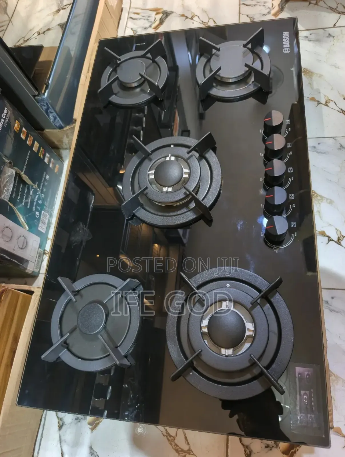 Bosch 90cm Built-in 5 Burners Gas Hob 2 Big Burners 3 Medium Burners