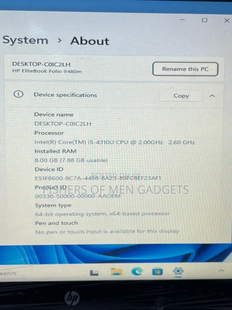 Laptop HP EliteBook Folio 9480M 8GB Intel Core i5 SSD 256GB