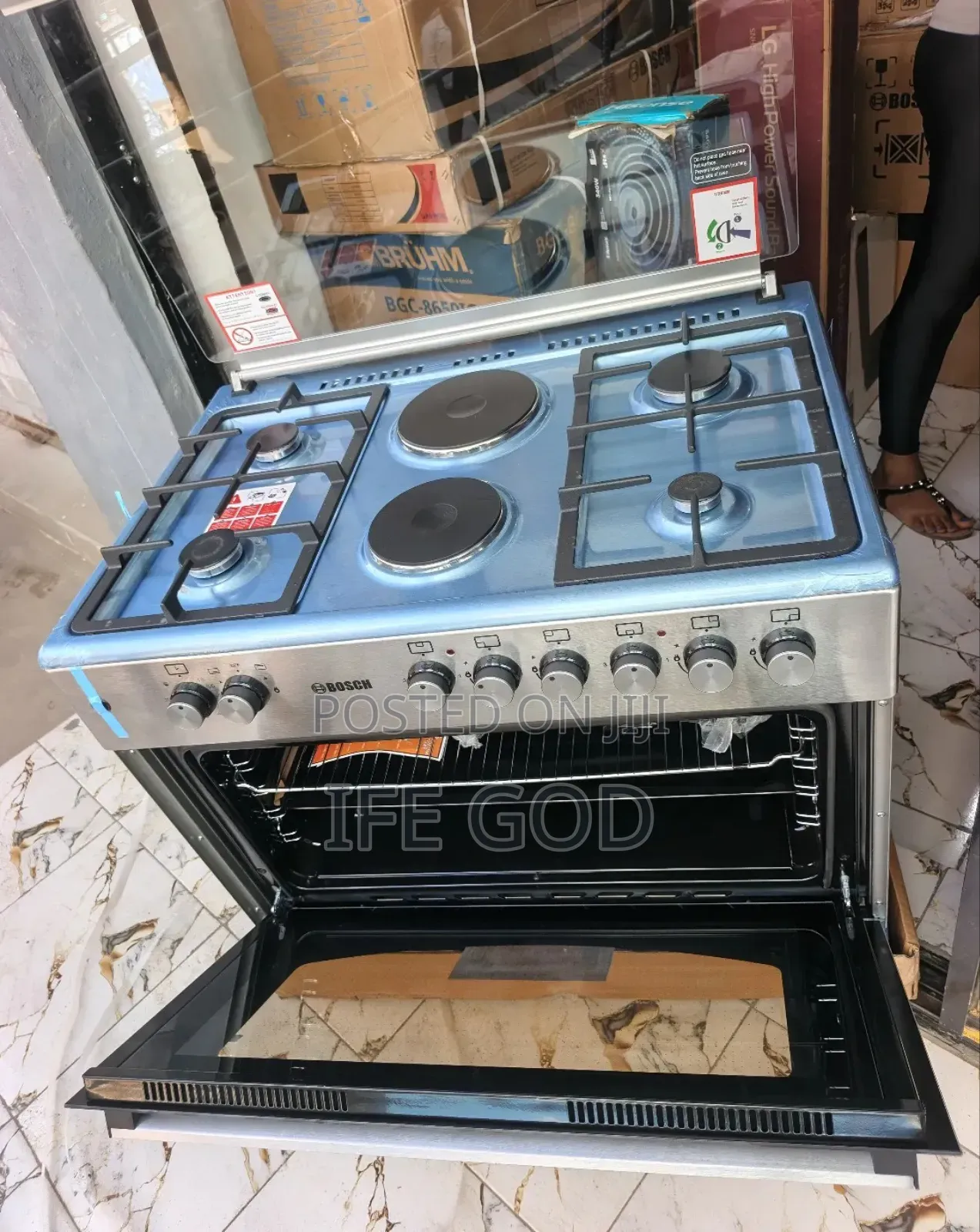 Original Bosch 90cm Premium Quality Luxury Standing 4+2 Gas Electric