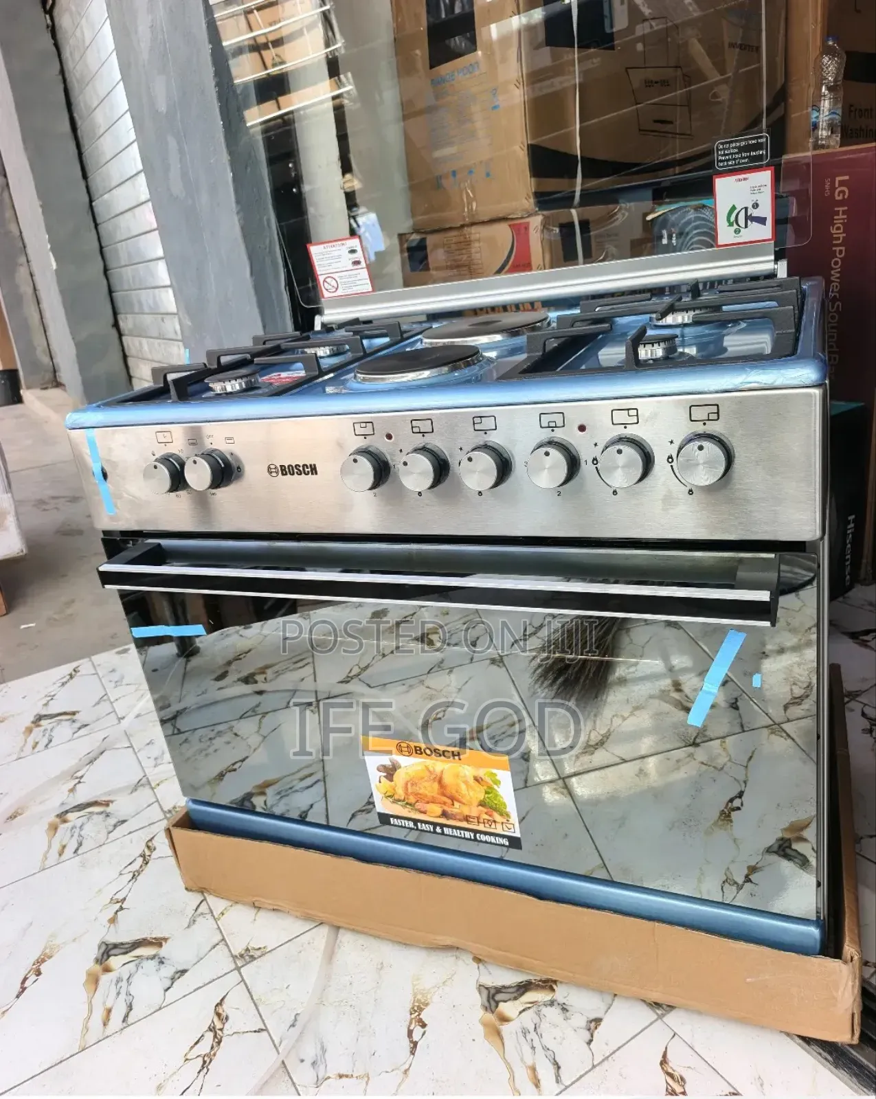 Original Bosch 90cm Premium Quality Luxury Standing 4+2 Gas Electric