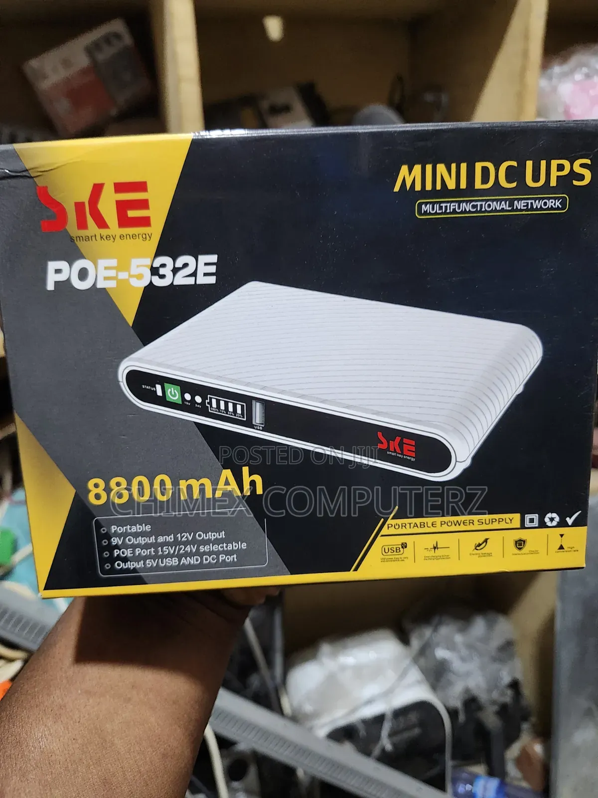 Ske Mini Dc Ups | 8800mah | Poe Power Bank For Wifi Router/ Cctv