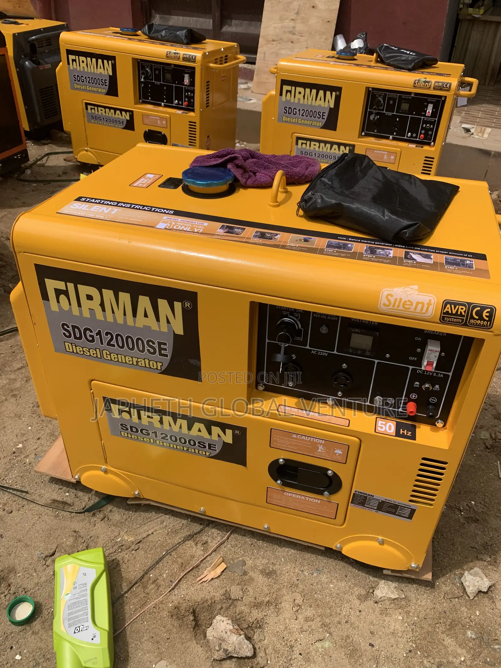 Reliable Firman 12kva Soundproof Generator for Industrial Use