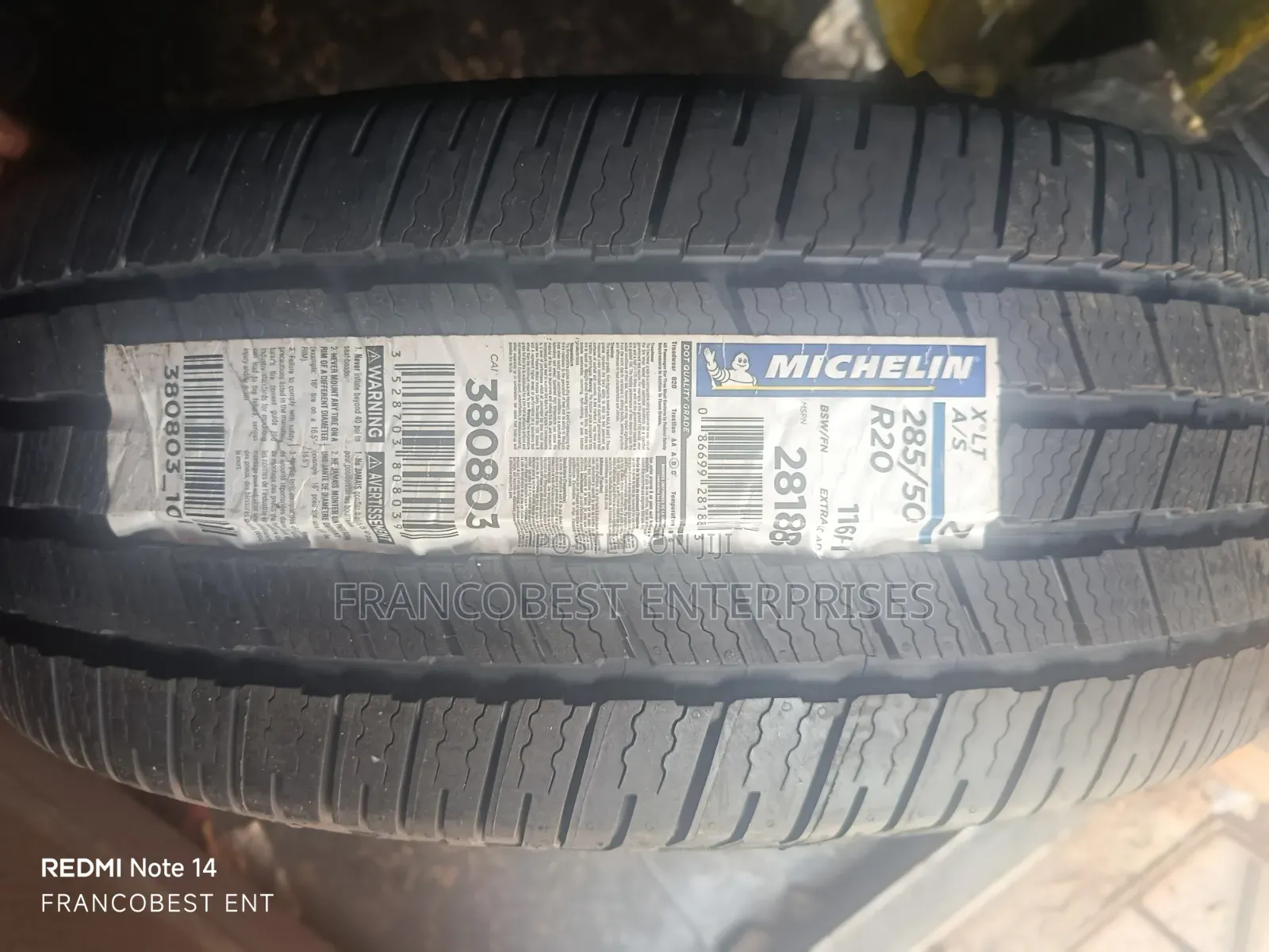 285/50r20 Michelin Premium Tire