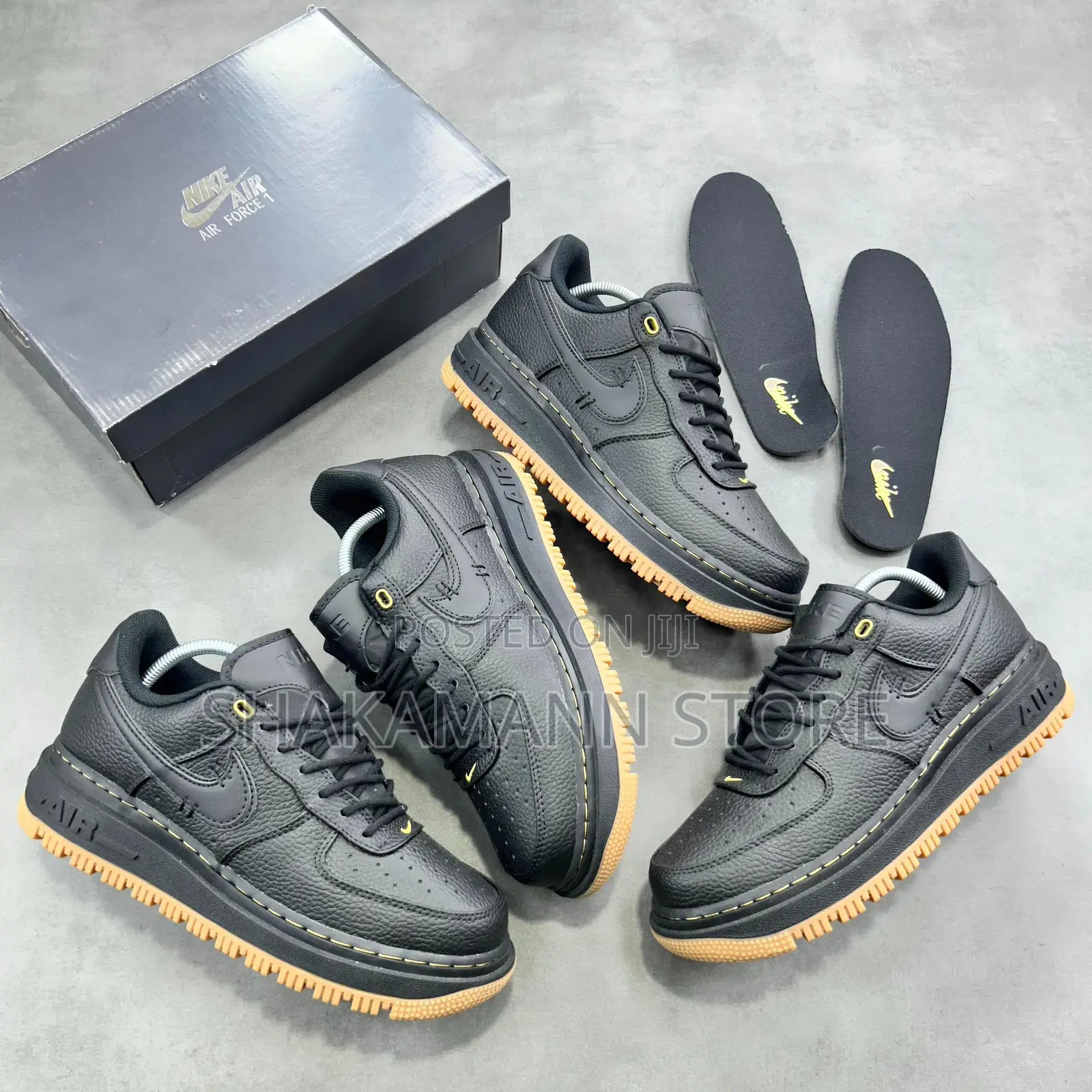 Original Luxury Air Force 1 Luxe Black and Green
