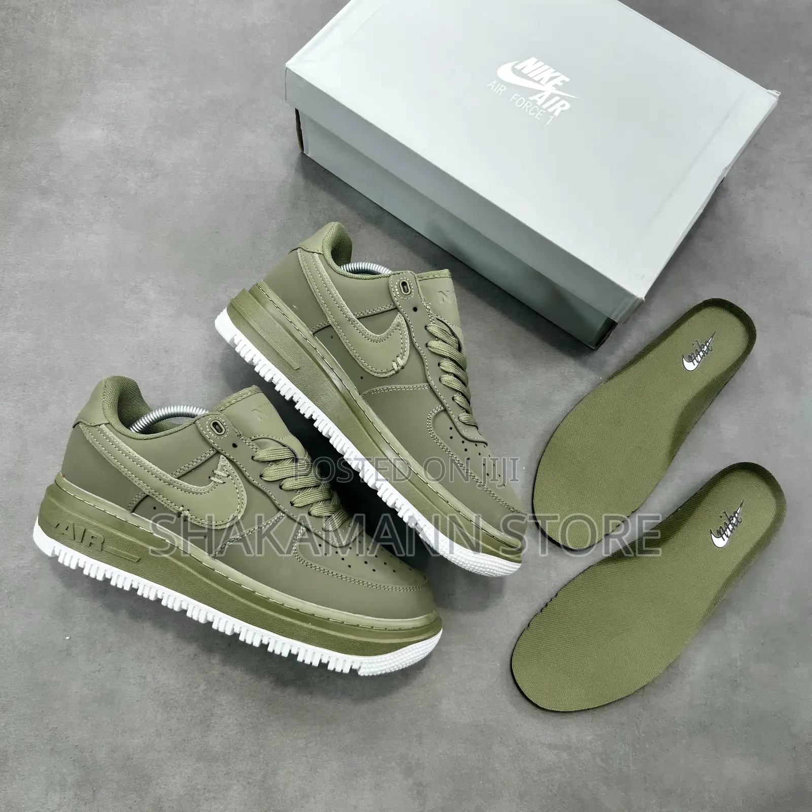 Original Luxury Air Force 1 Luxe Black and Green