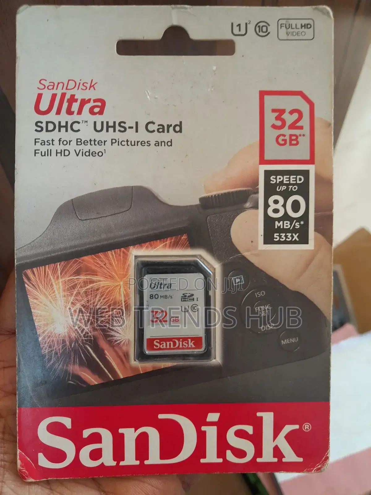 Original 32gb Sandisk Ultra For Camera Sdhc Uhs-i Memory Card - New