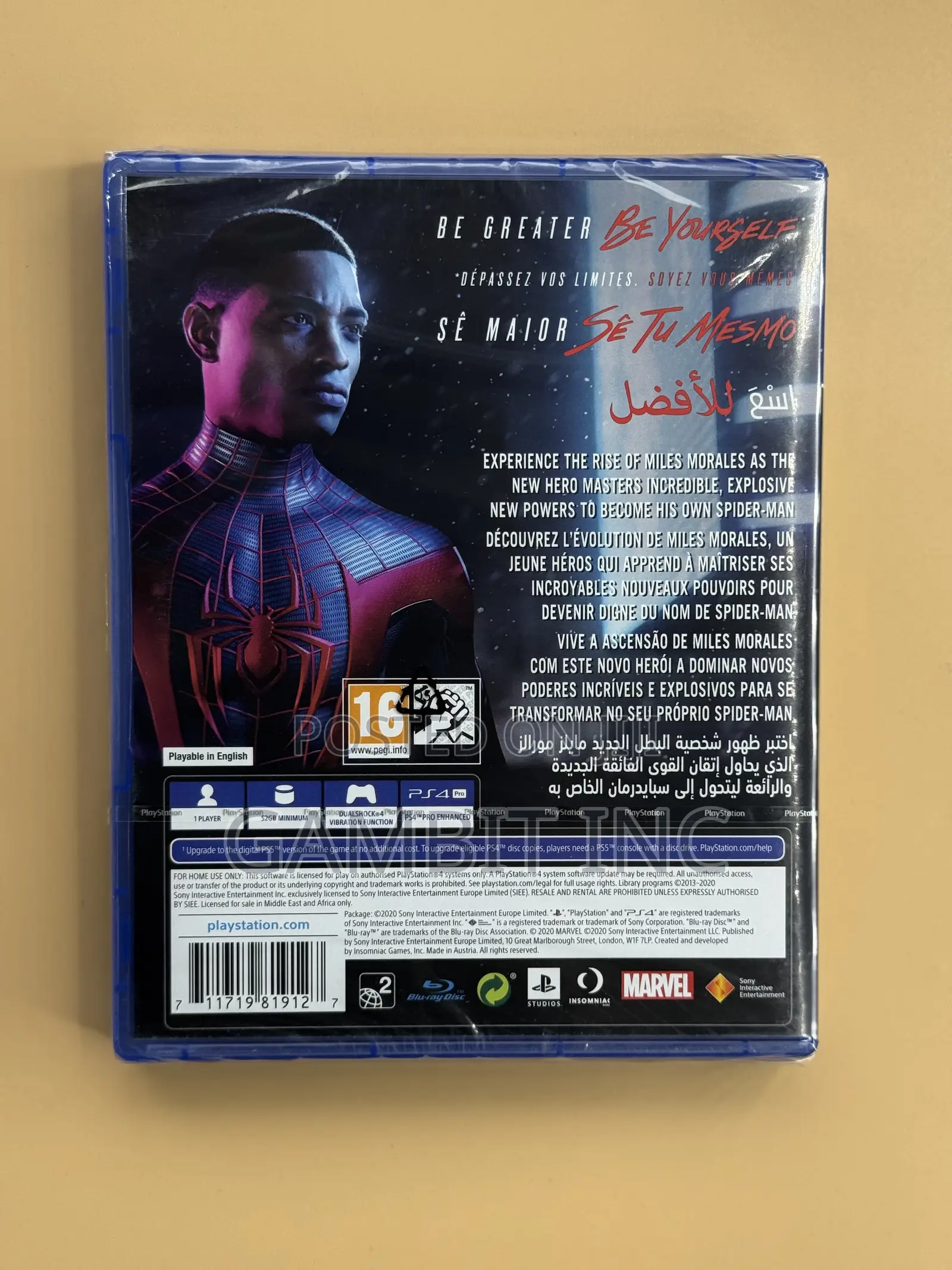 Playstation 4 Spiderman Miles Morales