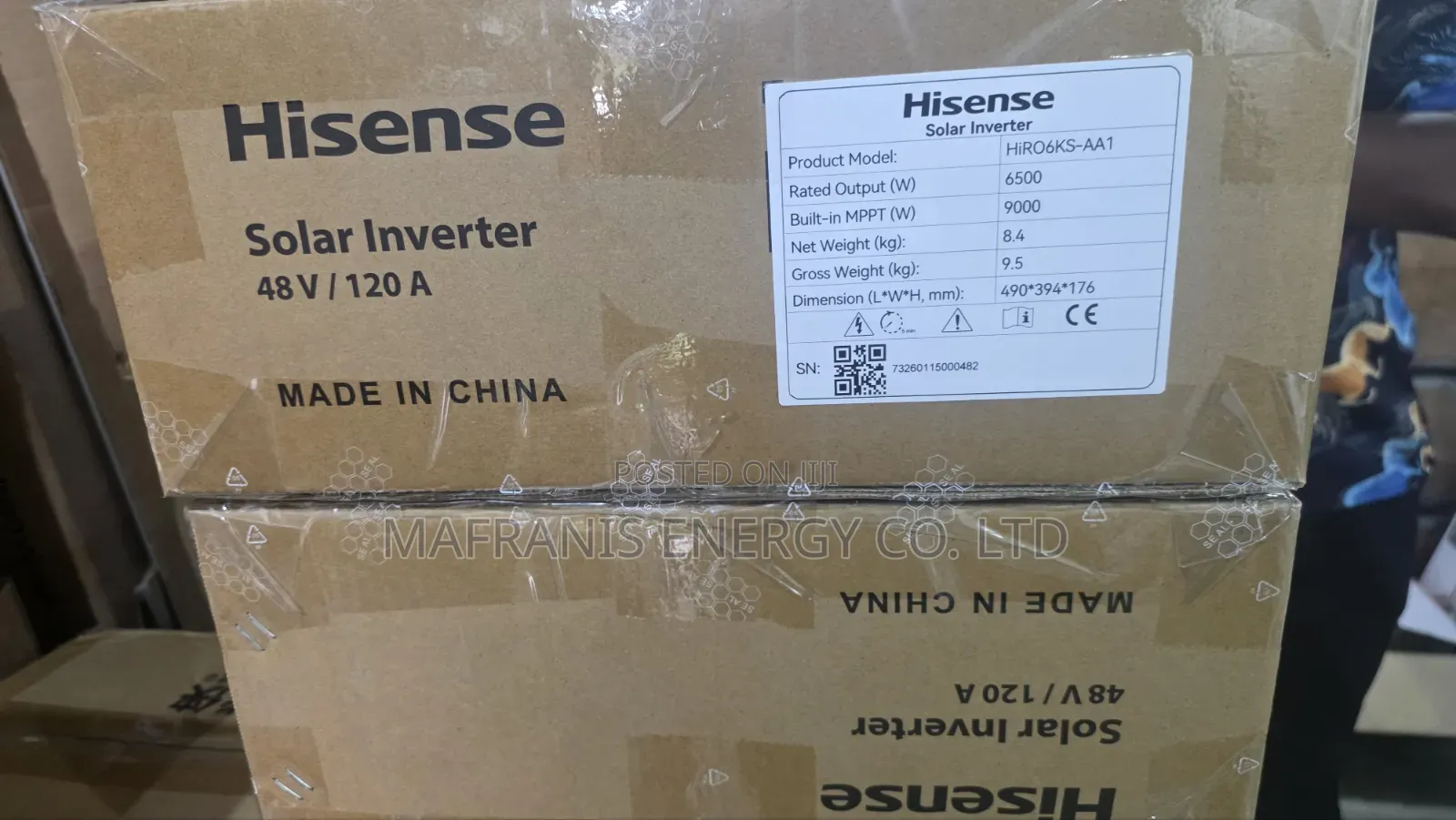 Hisence 6.5kva Hybrid Solar Inverter