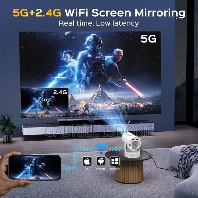 Rechargeable Mini Projector Battery, Hdmi Usb for Movies Games