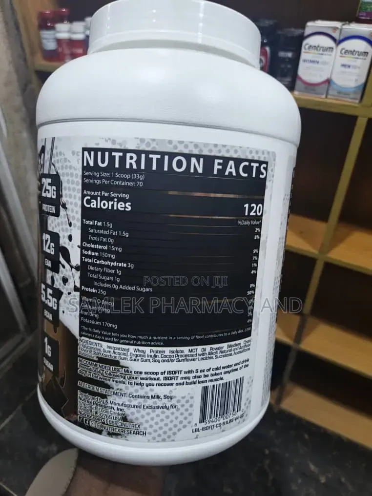 Nutrex Research Isofit 100% Whey Protein Isolate Powder-70 Servings