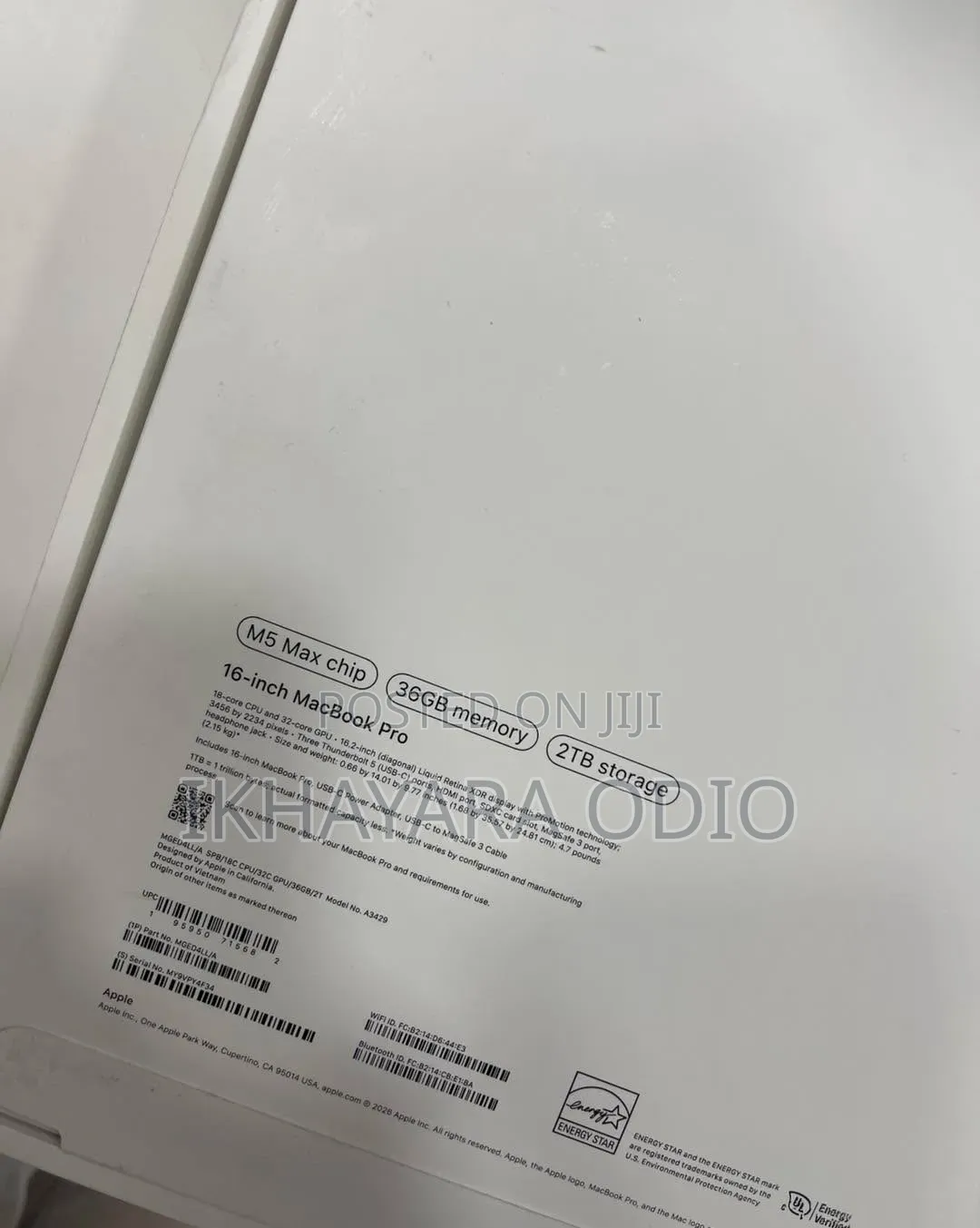 New Apple MacBook Pro 2026 M5 Max 16-inch 36GB Apple M5 Max SSD 2T