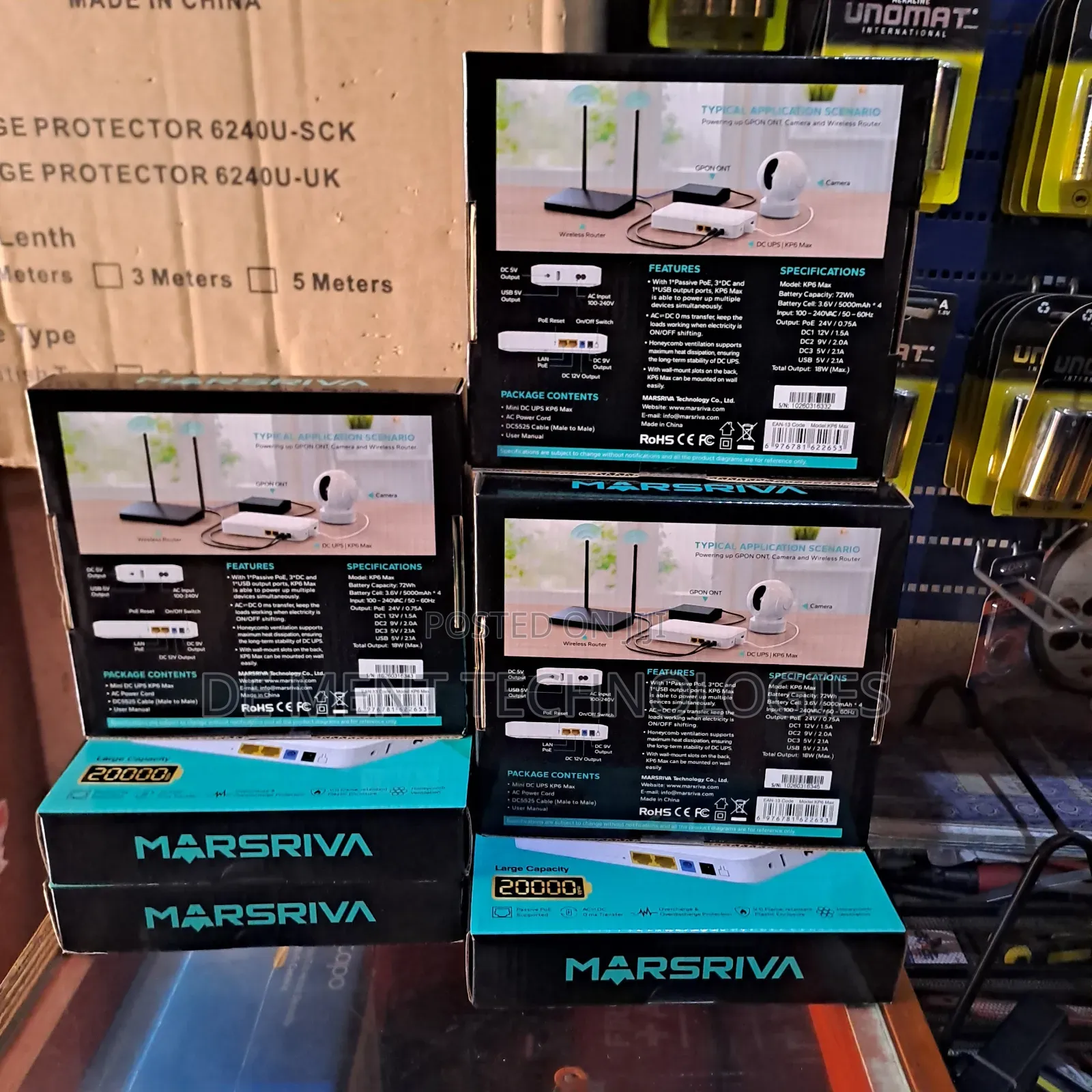 Marsriva 20,000mah Kp6 Smart Mini Dc Ups For Router