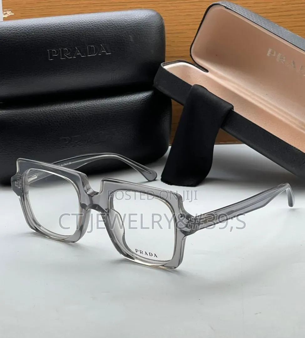 Thick High End Style Glasses Black Acetate Frame, Gold Logo Detail