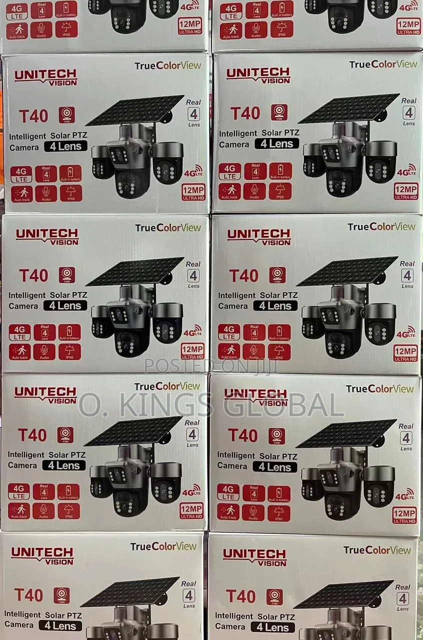 V380 Pro 4g Sim 4 Lens Aov Solar Powered CCTV Camera