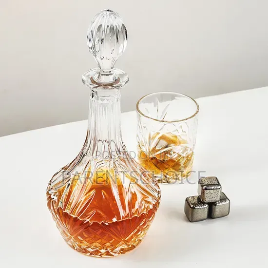 Glass Whisky Decanter Liquor Container Bottle - 730ml/ 25oz