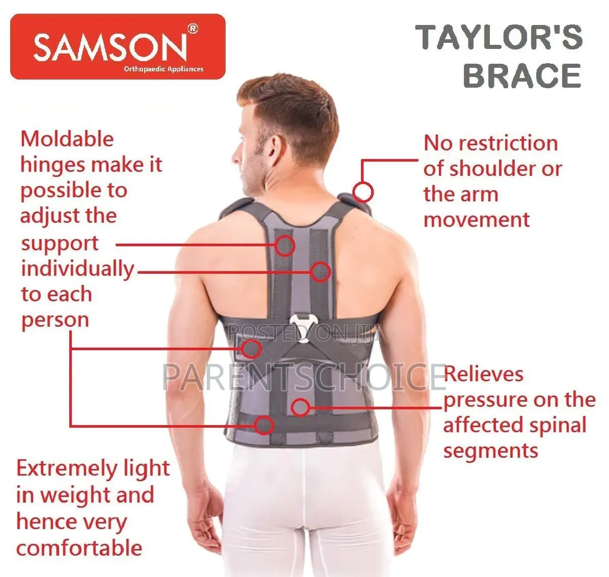 Samson Taylor Brace Grey Universal | Spinal Immobilization
