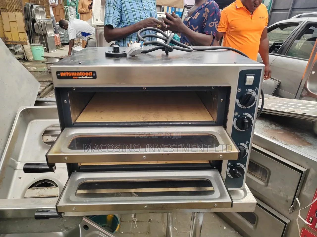 Foreign Used Commercial Electric Double Deck Pizza Oven
