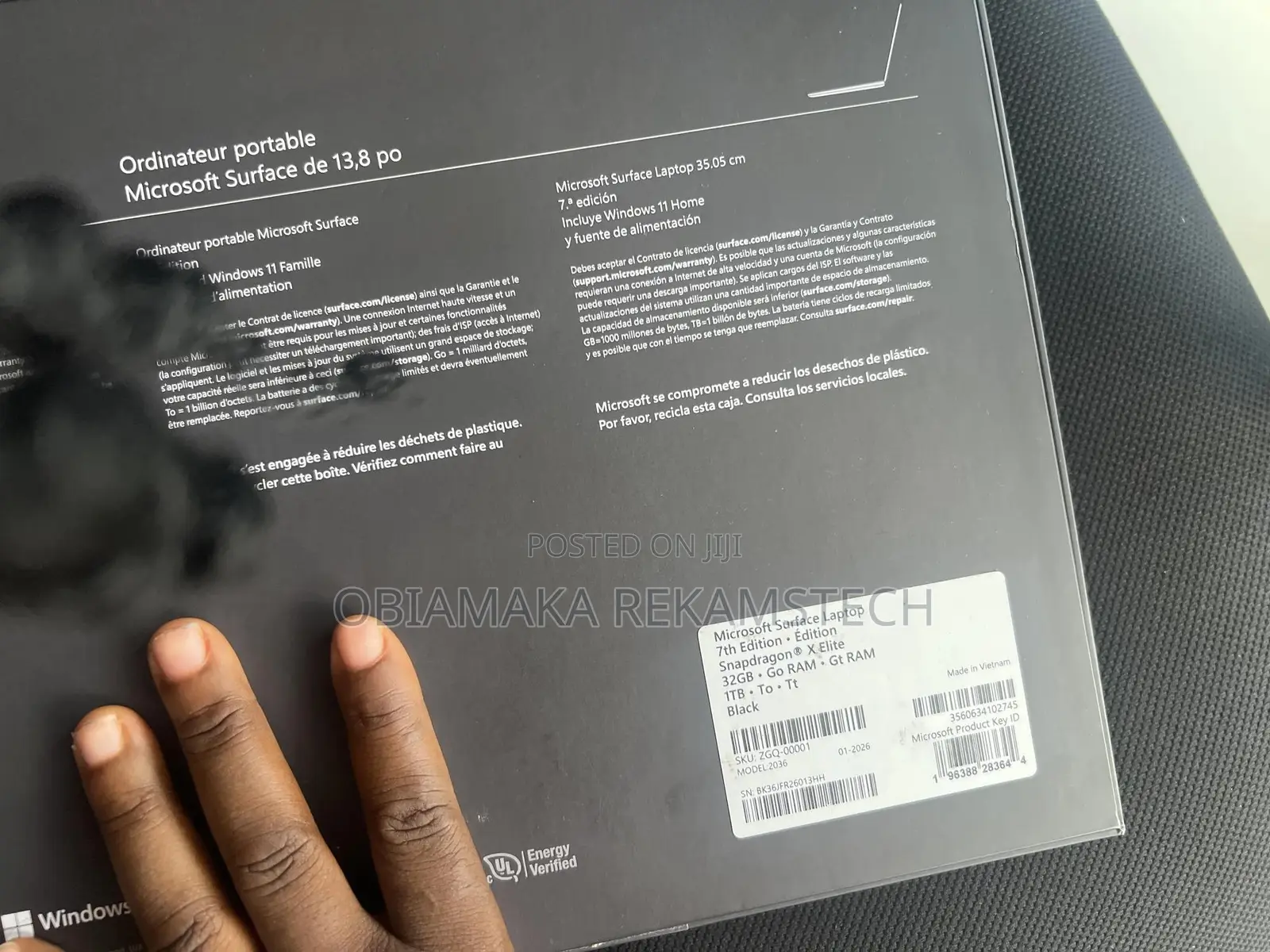 New Microsoft Surface Laptop 32GB Qualcomm Snapdragon X Elite SSD 1T
