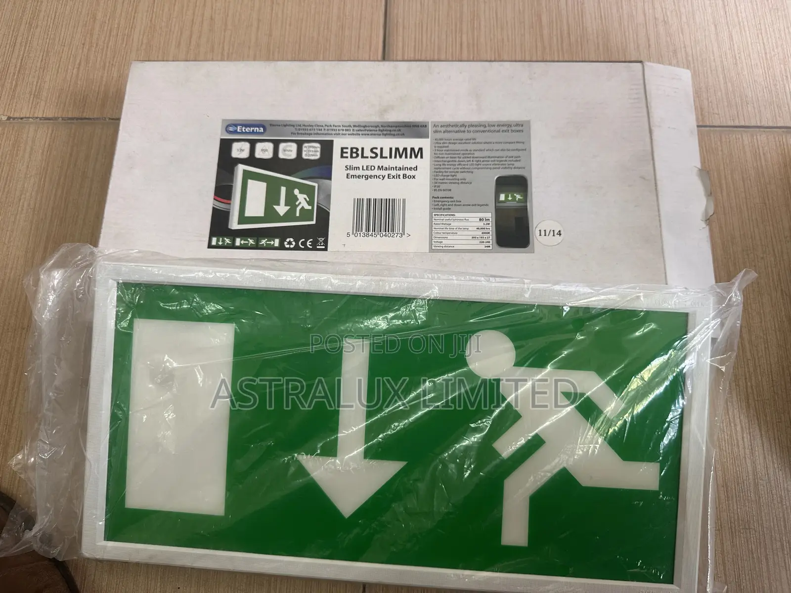 Eterna Slim Led Maintained Emergency Exit Box