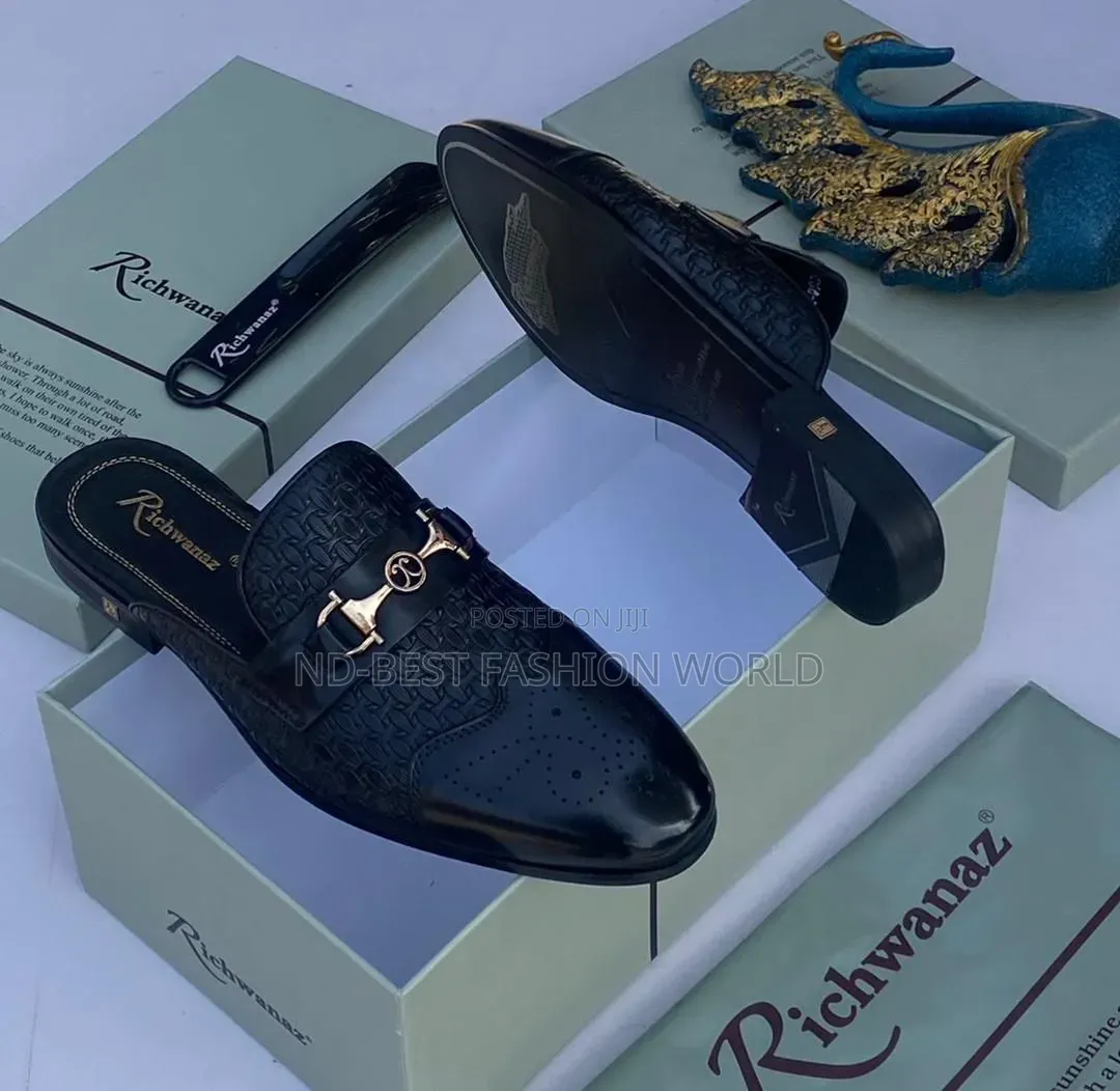 Richwanz Leather Brown Half Shoe