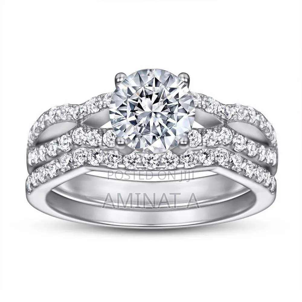 Sterling Silver Stainless Steel Wedding Ring