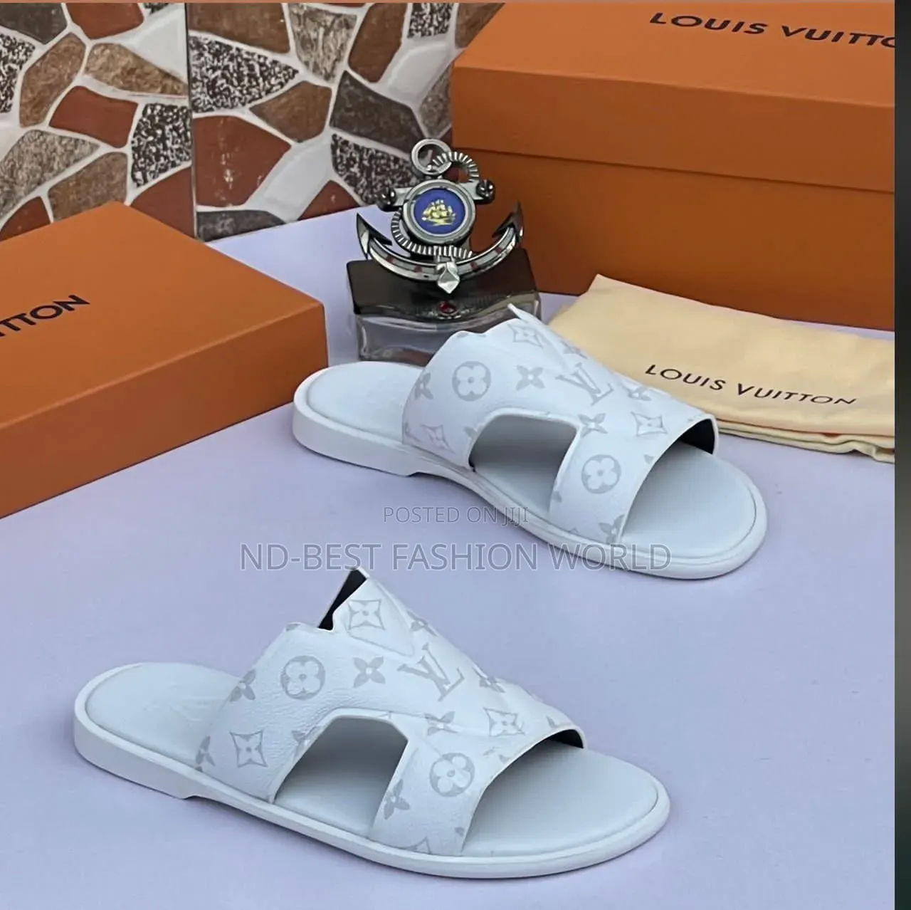 Louis Vuitton Blue Quality Slippers