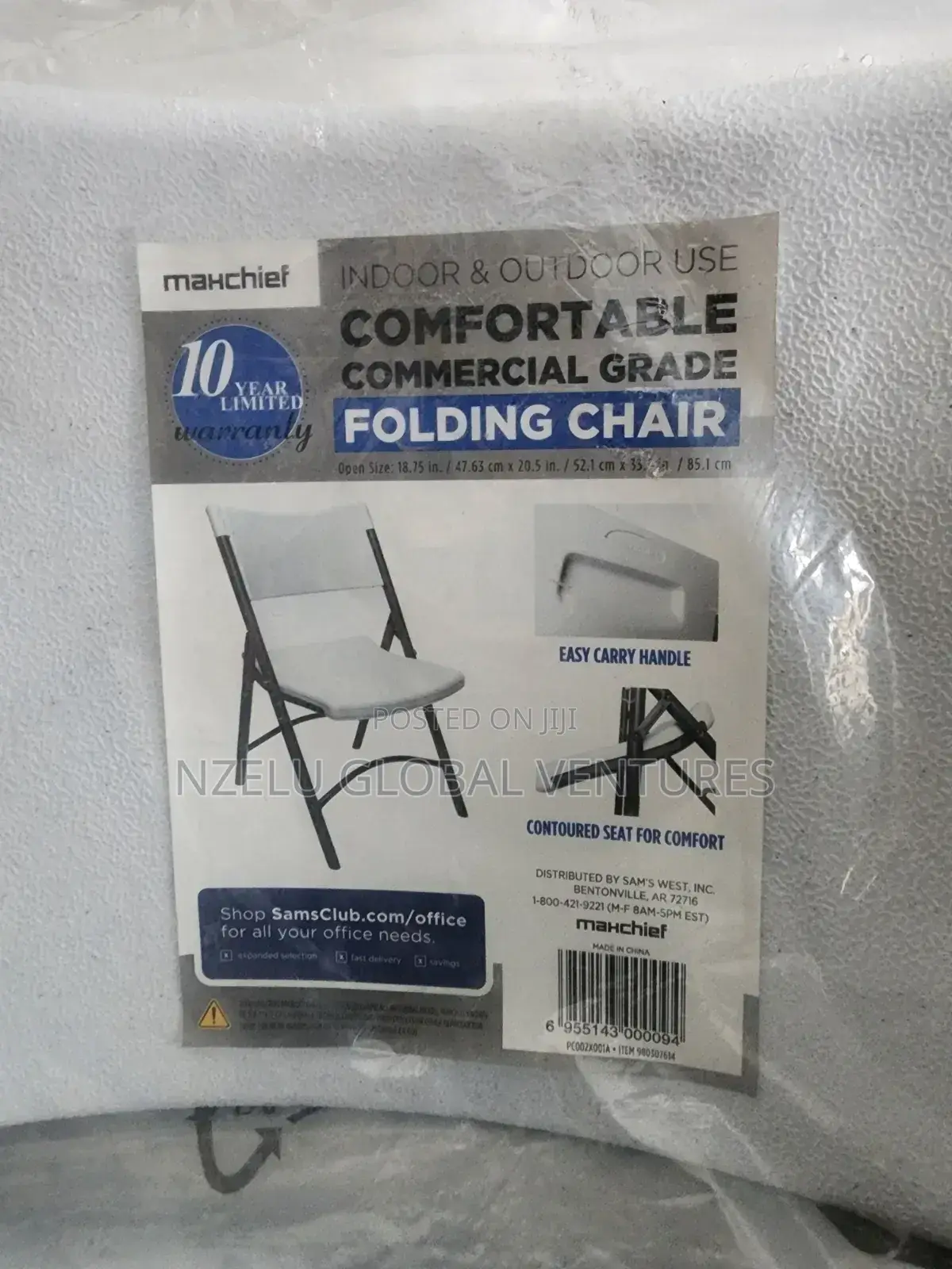 Premium American Folding Table, Chair Set of 6 Durable Space-Saving