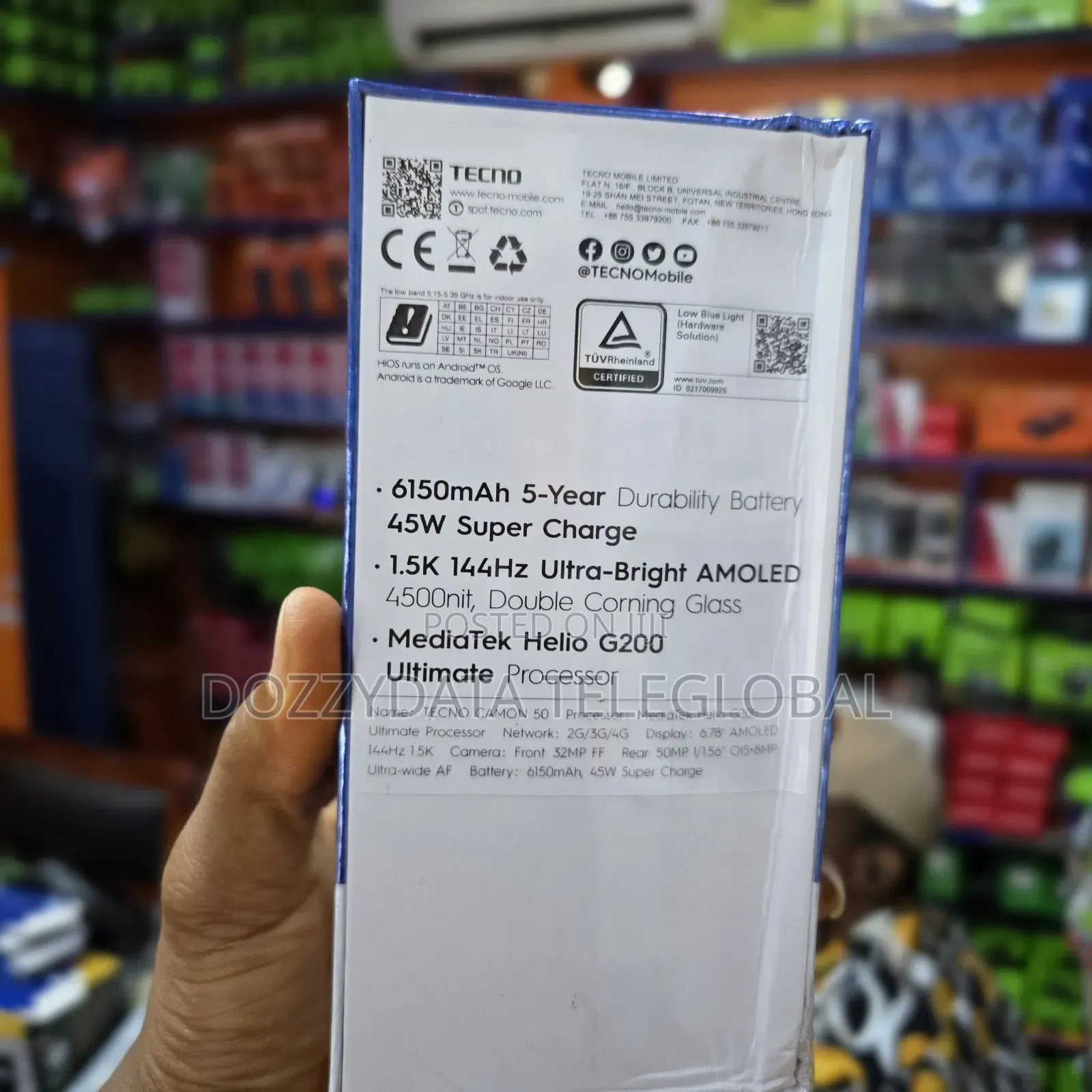 New Tecno Camon 50 256 GB Black