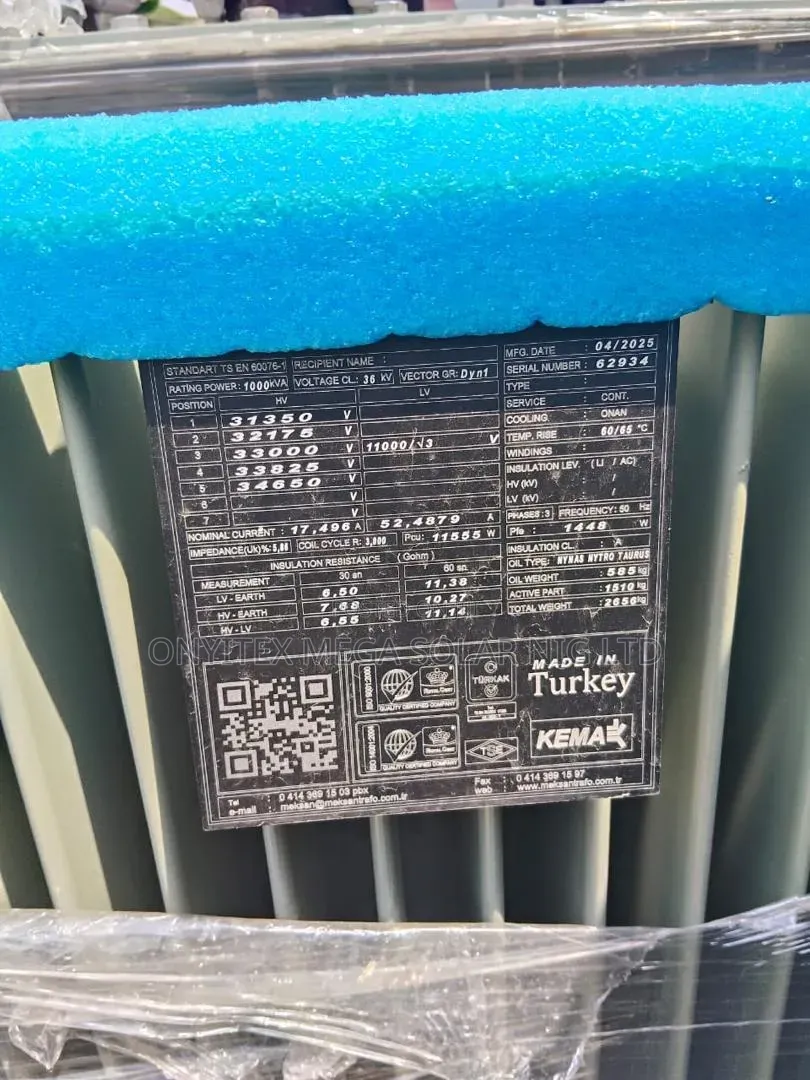 Meksan 100kva Transformer 100% Copper With Warranty