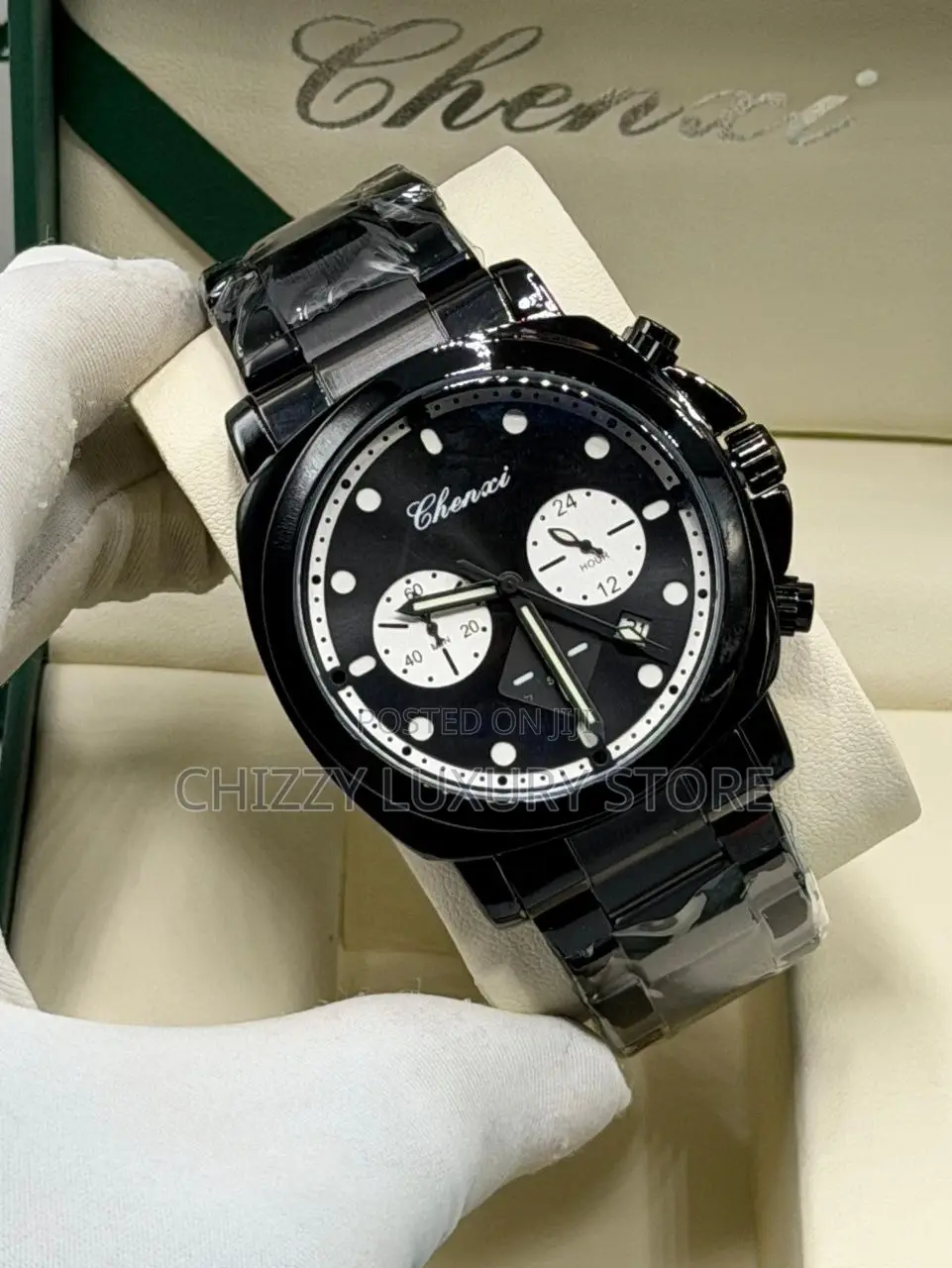 Chenxi Quality Luxury Men Chain Strap Wristwatch