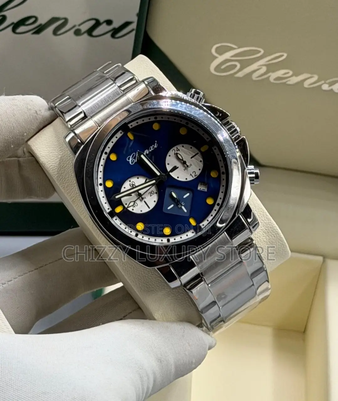 Chenxi Quality Luxury Men Chain Strap Wristwatch